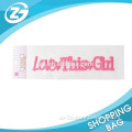 3D promotional resin 3D clear pink glitter epoxy adhesive sticker